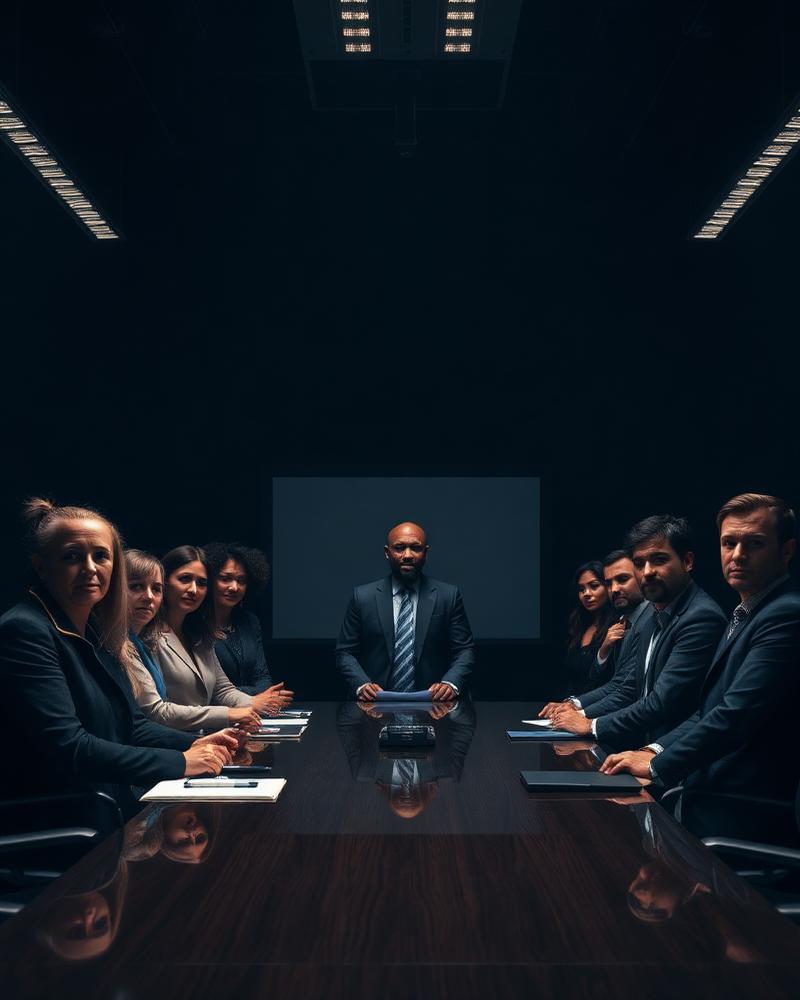 Business executives in a modern boardroom